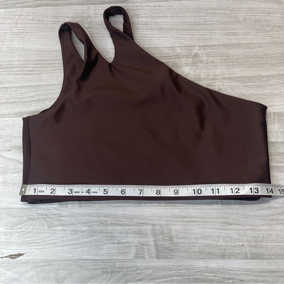Peloton Show Up Side to Side Brown Logo Sports Bra Women’s Size Large - Picture 9 of 9